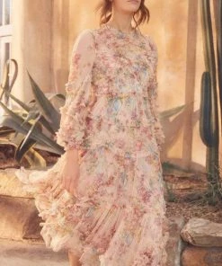 Budget ✨ Needle & Thread Holding LTD Floral Diamond Ruffle Ballerina 👗 Dress ✔️ 13 Needle & Thread Holding LTD Floral Diamond Ruffle Ballerina Dress