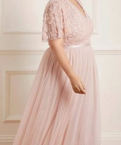 Needle & Thread Holding LTD Amalie Bodice Short Sleeve V-Neck Ballerina Dress