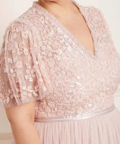 Needle & Thread Holding LTD Amalie Bodice Short Sleeve V-Neck Ballerina Dress