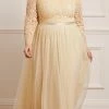 UK Needle & Thread Holding LTD Womenswear Amalie Bodice Long Sleeve Ankle Gown
