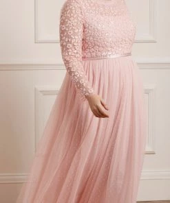 Needle & Thread Holding LTD Womenswear Amalie Bodice Long Sleeve Ankle Gown