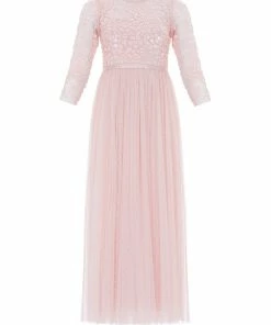 Needle & Thread Holding LTD Womenswear Amalie Bodice Long Sleeve Ankle Gown