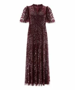 Needle & Thread Holding LTD Amalie Sequin V-Neck Ballerina Dress