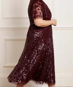 Needle & Thread Holding LTD Amalie Sequin V-Neck Ballerina Dress