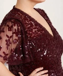 Needle & Thread Holding LTD Amalie Sequin V-Neck Ballerina Dress