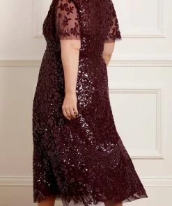 Needle & Thread Holding LTD Amalie Sequin V-Neck Ballerina Dress