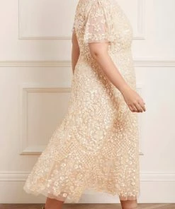 Needle & Thread Holding LTD Womenswear Amalie Sequin V-Neck Ballerina Dress