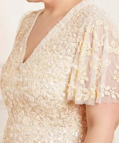 Needle & Thread Holding LTD Womenswear Amalie Sequin V-Neck Ballerina Dress