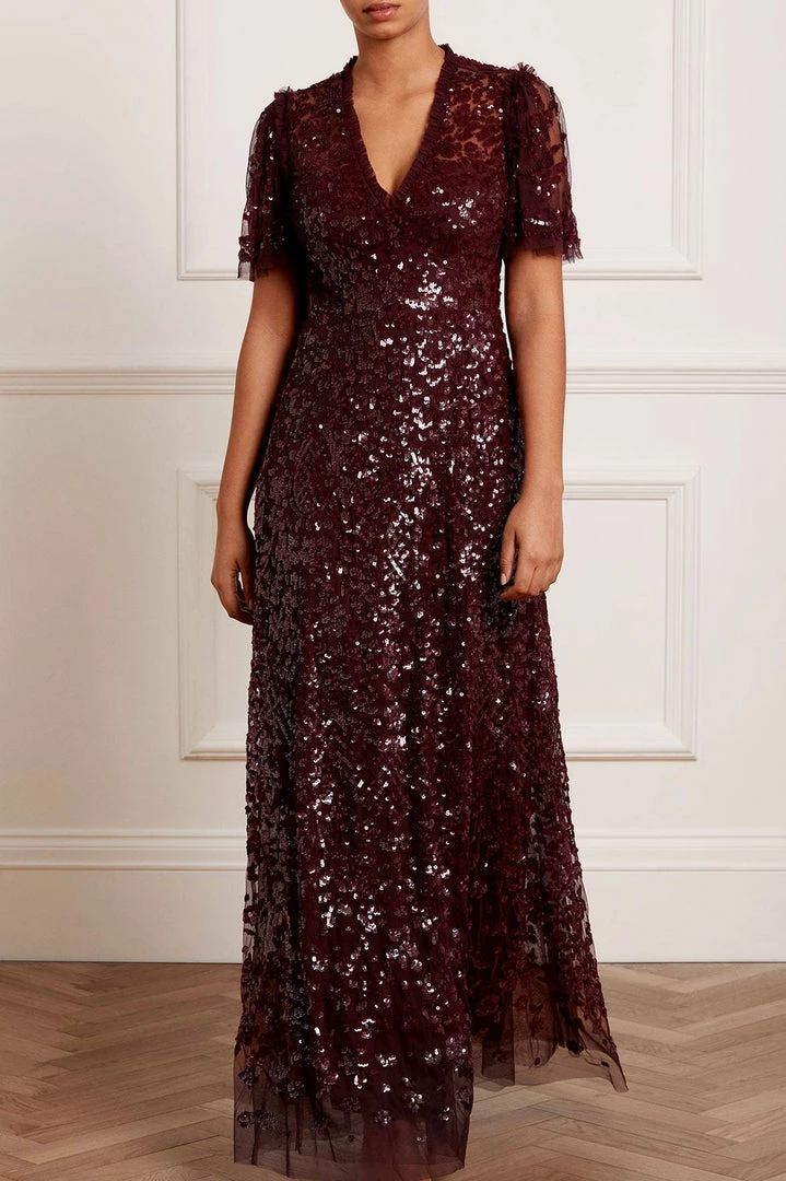 Budget β Needle & Thread Holding LTD Amalie Sequin V-Neck Gown π 3 Needle & Thread Holding LTD Amalie Sequin V-Neck Gown