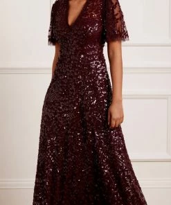 Budget β Needle & Thread Holding LTD Amalie Sequin V-Neck Gown π 12 Needle & Thread Holding LTD Amalie Sequin V-Neck Gown