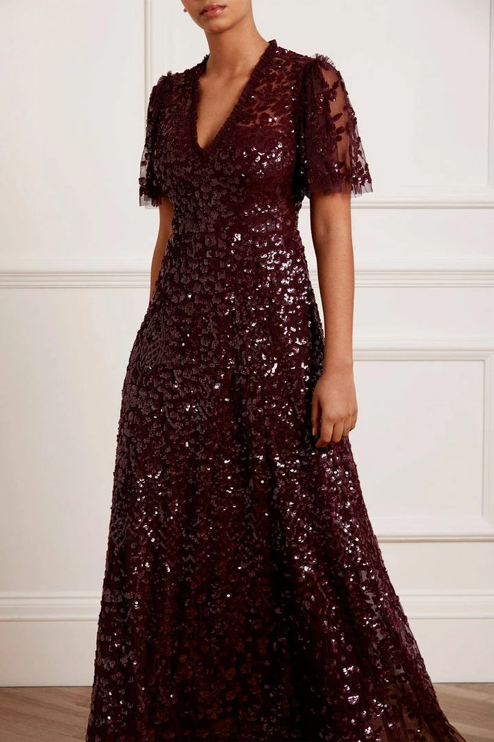 Budget β Needle & Thread Holding LTD Amalie Sequin V-Neck Gown π 5 Needle & Thread Holding LTD Amalie Sequin V-Neck Gown