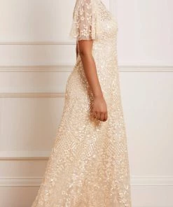 Needle & Thread Holding LTD Womenswear Amalie Sequin V-Neck Gown