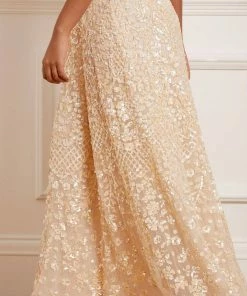 Needle & Thread Holding LTD Womenswear Amalie Sequin V-Neck Gown