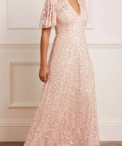 Needle & Thread Holding LTD Amalie Sequin V-Neck Gown Womenswear