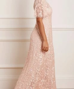 Needle & Thread Holding LTD Amalie Sequin V-Neck Gown Womenswear