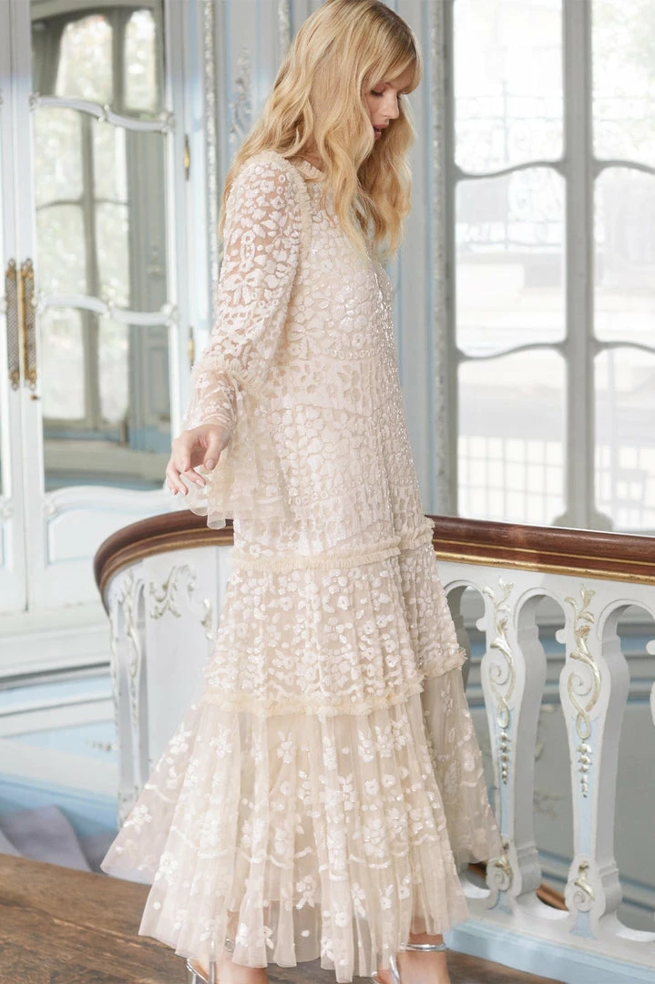 Flash Sale ✨ Needle & Thread Holding LTD Annie Sequin Tiered Ankle Gown 🤩 12 Needle & Thread Holding LTD Annie Sequin Tiered Ankle Gown