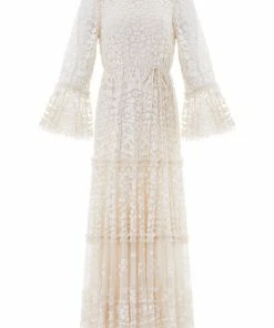 Needle & Thread Holding LTD Annie Sequin Tiered Ankle Gown