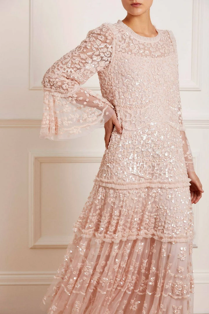 Best Sale π Needle & Thread Holding LTD Annie Sequin Tiered Ankle Gown π© Womenswear βοΈ 5 Needle & Thread Holding LTD Annie Sequin Tiered Ankle Gown Womenswear