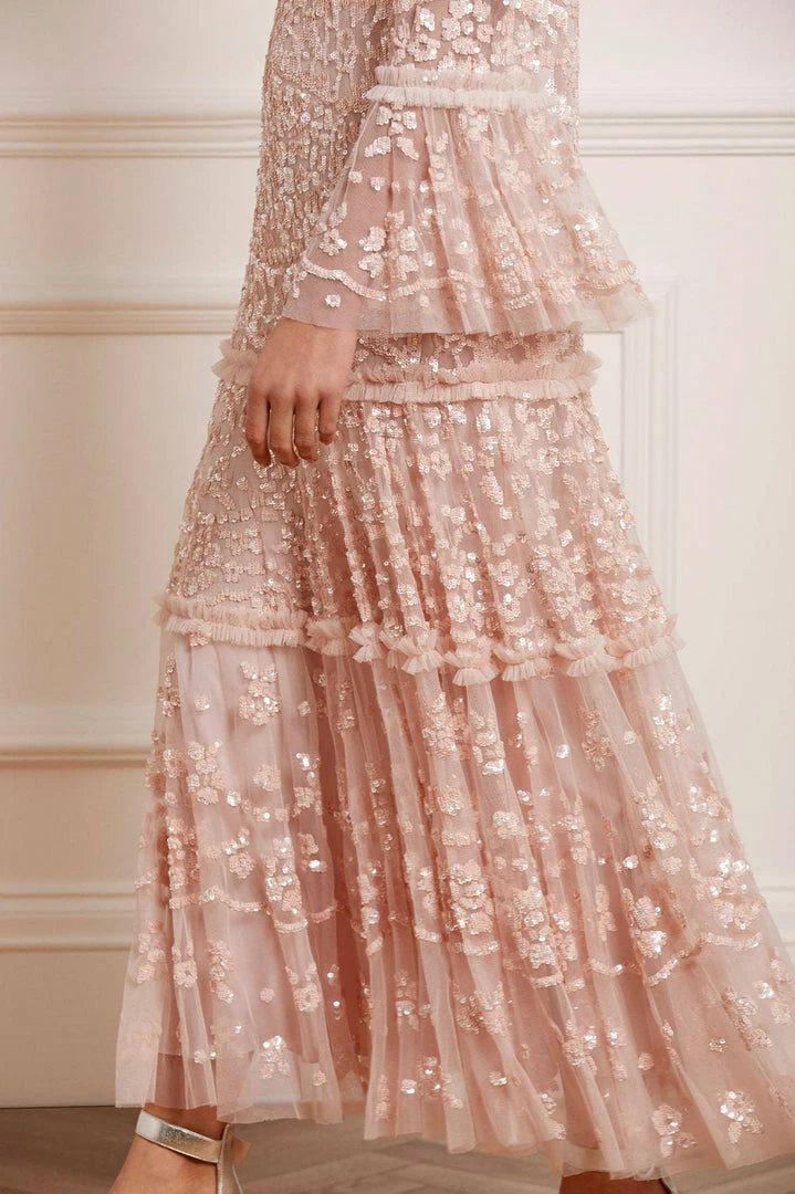 Best Sale π Needle & Thread Holding LTD Annie Sequin Tiered Ankle Gown π© Womenswear βοΈ 7 Needle & Thread Holding LTD Annie Sequin Tiered Ankle Gown Womenswear