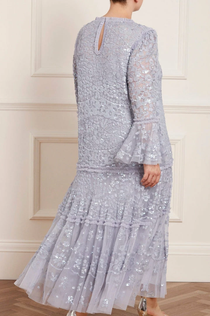 Discount 🎁 Needle & Thread Holding LTD 👩 Womenswear Annie Sequin Tiered Ankle Gown 🎁 13 Needle & Thread Holding LTD Womenswear Annie Sequin Tiered Ankle Gown