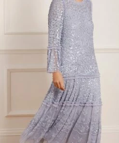 Needle & Thread Holding LTD Womenswear Annie Sequin Tiered Ankle Gown