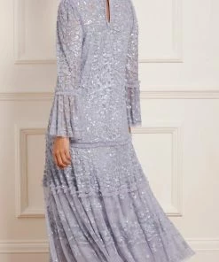 Discount 🎁 Needle & Thread Holding LTD 👩 Womenswear Annie Sequin Tiered Ankle Gown 🎁 20 Needle & Thread Holding LTD Womenswear Annie Sequin Tiered Ankle Gown