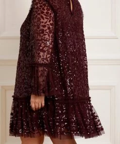 Needle & Thread Holding LTD Annie Sequin Tiered Mini Dress