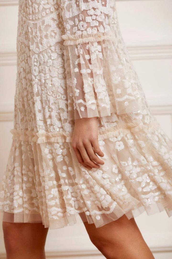 Best Sale π Needle & Thread Holding LTD π© Womenswear Annie Sequin Tiered Mini π Dress π 6 Needle & Thread Holding LTD Womenswear Annie Sequin Tiered Mini Dress