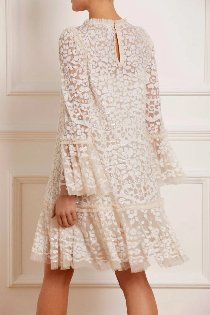 Best Sale π Needle & Thread Holding LTD π© Womenswear Annie Sequin Tiered Mini π Dress π 9 Needle & Thread Holding LTD Womenswear Annie Sequin Tiered Mini Dress