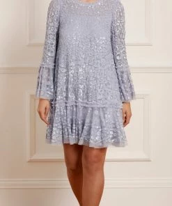 Needle & Thread Holding LTD Annie Sequin Tiered Mini Dress Womenswear