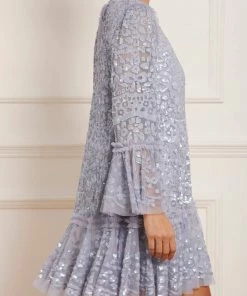 Needle & Thread Holding LTD Annie Sequin Tiered Mini Dress Womenswear