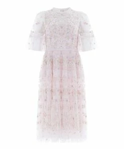 Needle & Thread Holding LTD Araminta Lace Round Neck Midi Dress