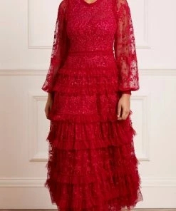 Coupon 🎁 Needle & Thread Holding LTD 👩 Womenswear Blossom Lace Ankle Gown ⭐ 14 Needle & Thread Holding LTD Womenswear Blossom Lace Ankle Gown