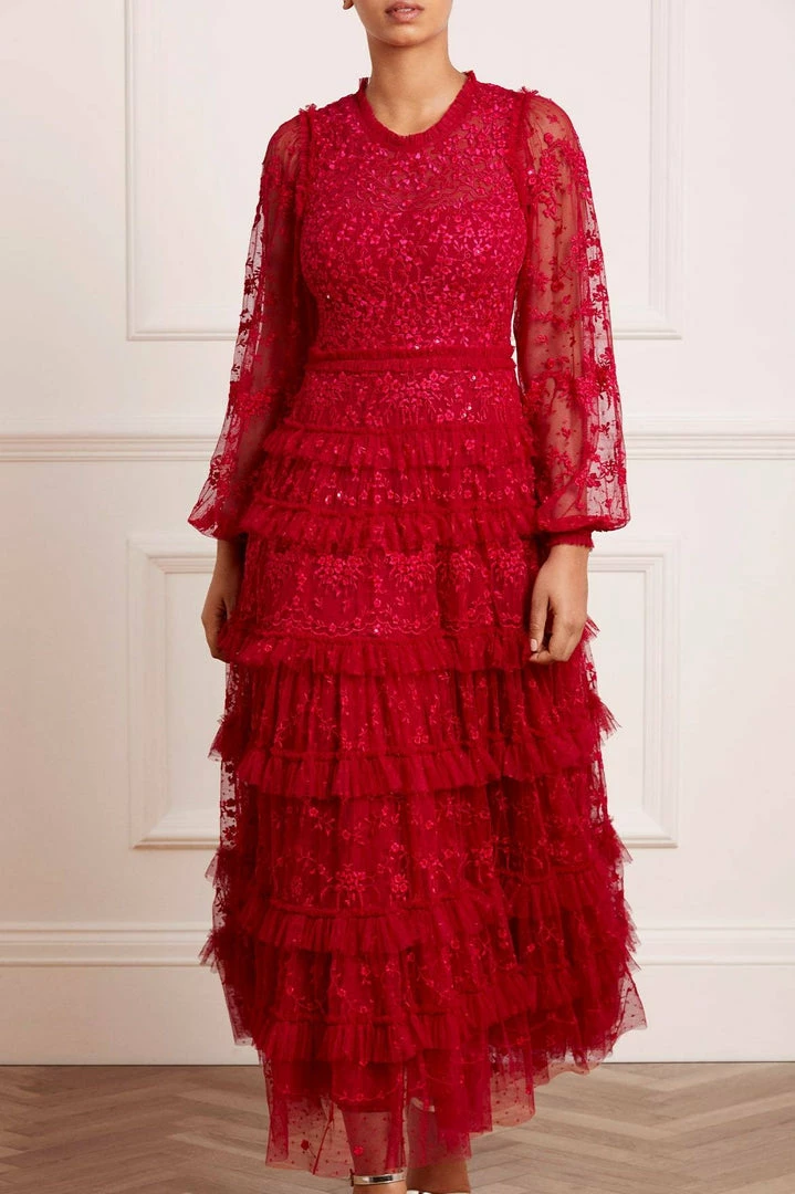 Coupon 🎁 Needle & Thread Holding LTD 👩 Womenswear Blossom Lace Ankle Gown ⭐ 5 Needle & Thread Holding LTD Womenswear Blossom Lace Ankle Gown