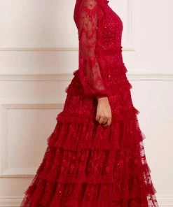 Coupon 🎁 Needle & Thread Holding LTD 👩 Womenswear Blossom Lace Ankle Gown ⭐ 15 Needle & Thread Holding LTD Womenswear Blossom Lace Ankle Gown