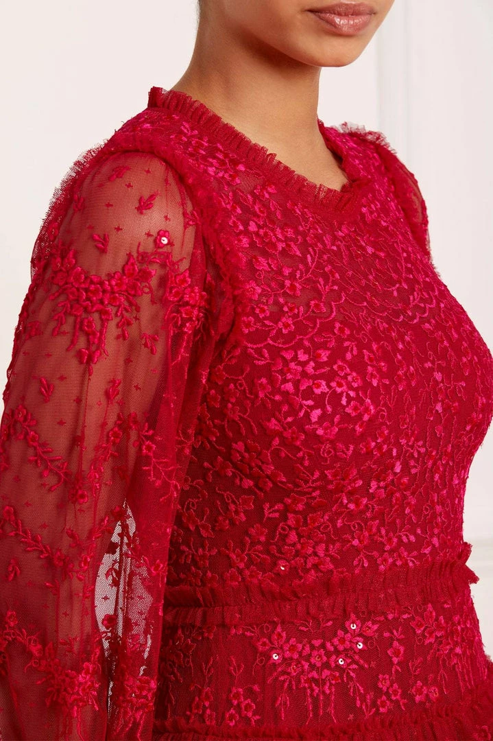 Coupon 🎁 Needle & Thread Holding LTD 👩 Womenswear Blossom Lace Ankle Gown ⭐ 9 Needle & Thread Holding LTD Womenswear Blossom Lace Ankle Gown