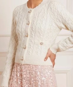 Needle & Thread Holding LTD Cable Bobble Short Cardigan