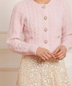 Needle & Thread Holding LTD Womenswear Cable Bobble Short Cardigan