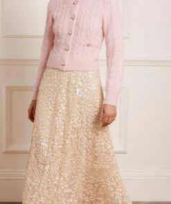 Needle & Thread Holding LTD Womenswear Cable Bobble Short Cardigan