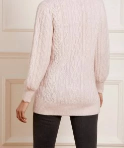 Needle & Thread Holding LTD Cable Jewelled Button Longline Cardigan