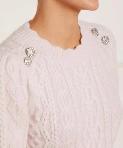 Needle & Thread Holding LTD Cable Jewelled Button Midline Jumper