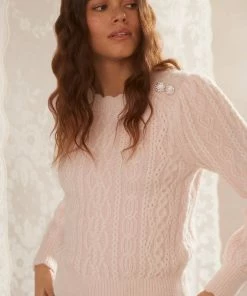 Needle & Thread Holding LTD Cable Jewelled Button Midline Jumper