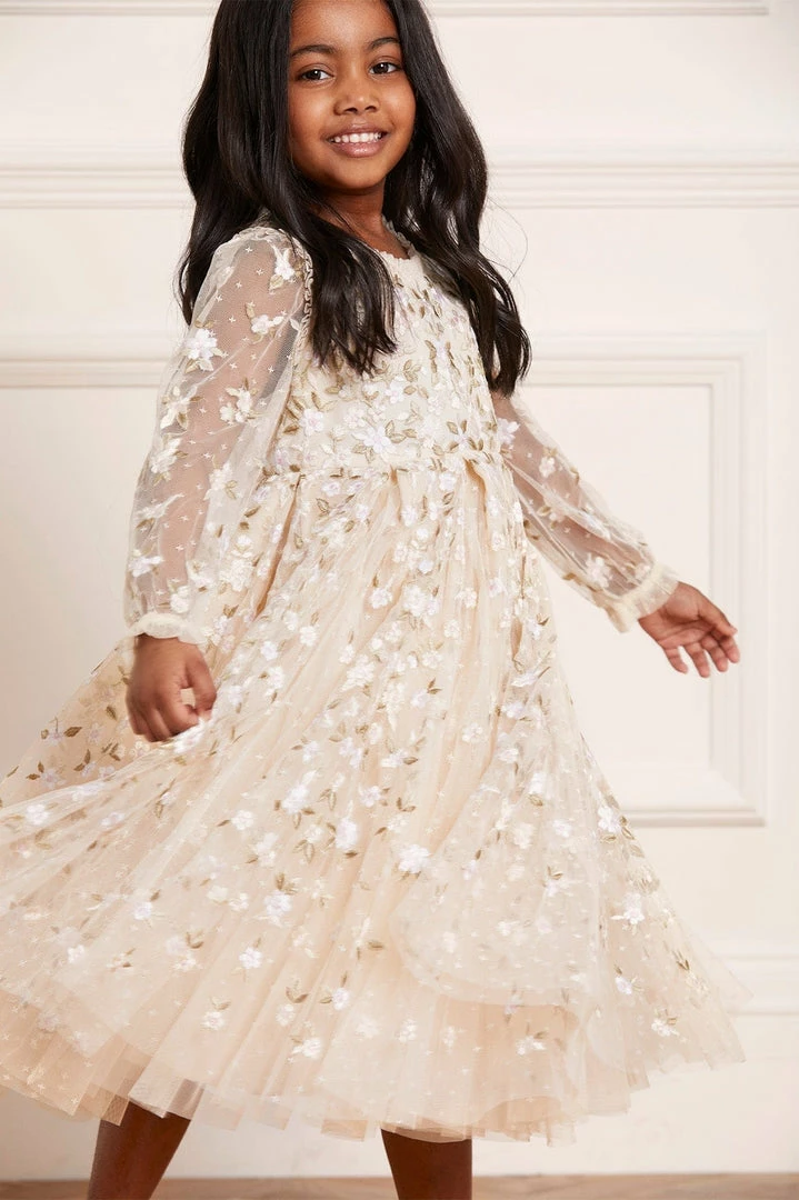 Outlet 😉 UK Needle & Thread Holding LTD Camellia Ditsy Long Sleeve Kids 👗 Dress 🎁 5 UK Needle & Thread Holding LTD Camellia Ditsy Long Sleeve Kids Dress