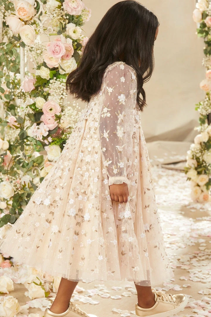 Outlet 😉 UK Needle & Thread Holding LTD Camellia Ditsy Long Sleeve Kids 👗 Dress 🎁 8 UK Needle & Thread Holding LTD Camellia Ditsy Long Sleeve Kids Dress