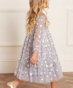 Needle & Thread Holding LTD Camellia Ditsy Long Sleeve Kids Dress