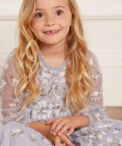 Needle & Thread Holding LTD Camellia Ditsy Long Sleeve Kids Dress