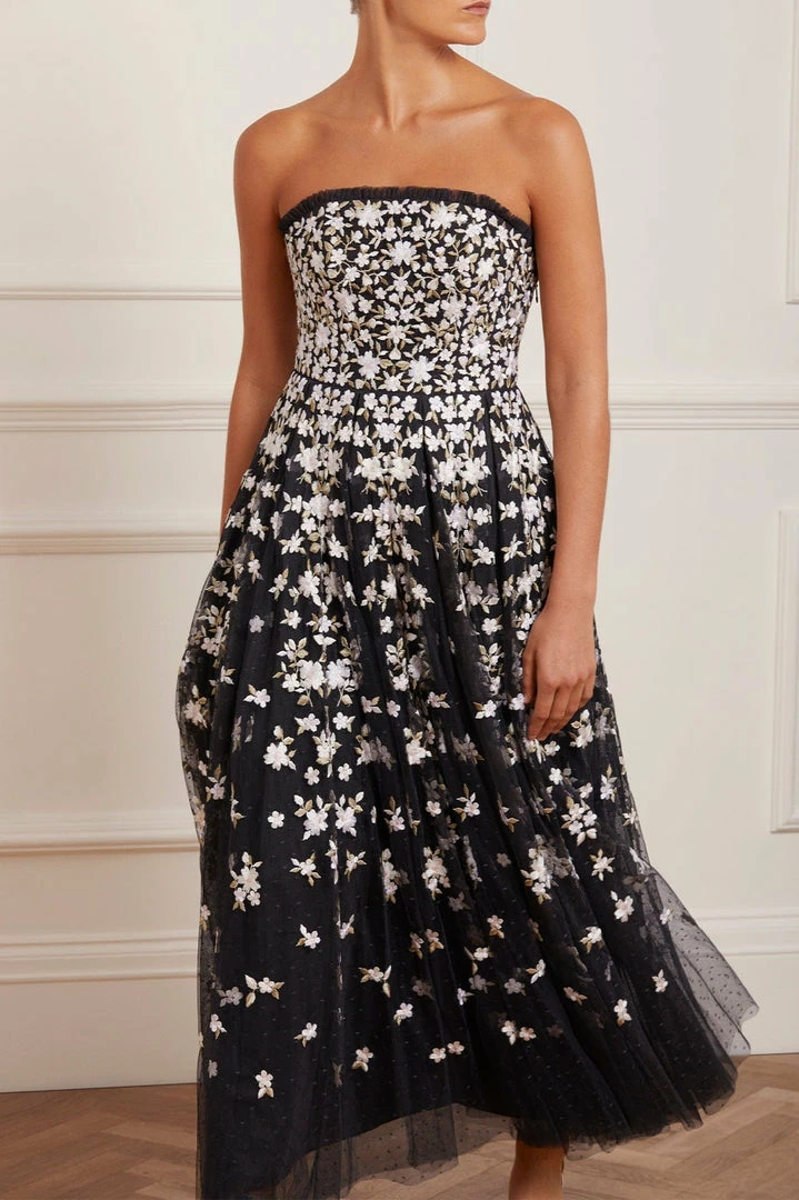 New β Needle & Thread Holding LTD Camellia Ditsy Strapless Ankle Gown π 5 Needle & Thread Holding LTD Camellia Ditsy Strapless Ankle Gown