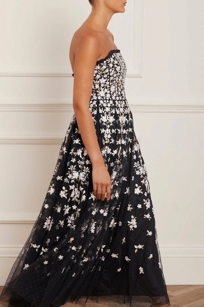 New β Needle & Thread Holding LTD Camellia Ditsy Strapless Ankle Gown π 6 Needle & Thread Holding LTD Camellia Ditsy Strapless Ankle Gown