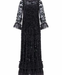 Needle & Thread Holding LTD Womenswear Celia Long Sleeve Ankle Gown