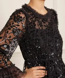 Top 10 ✨ Needle & Thread Holding LTD 👩 Womenswear Celia Long Sleeve Ankle Gown 🔔 17 Needle & Thread Holding LTD Womenswear Celia Long Sleeve Ankle Gown